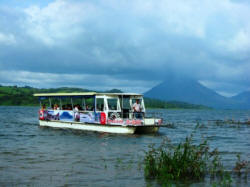 Traveling across Lake Arenal from La Fortuna to Monteverde